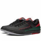 Air Jordan Men's 2 Retro Low Sneakers in Black/Fire Red