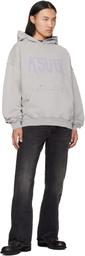 Ksubi Gray Blasted Hoodie