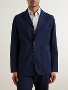 Hartford - Julian Textured Cotton Blazer - Blue