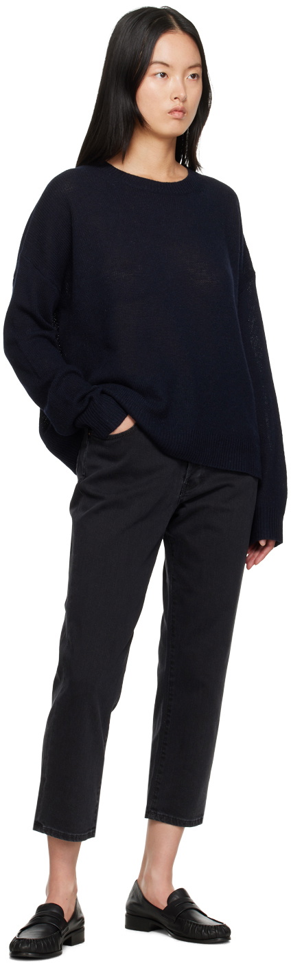 6397 Navy Off-Gauge Sweater