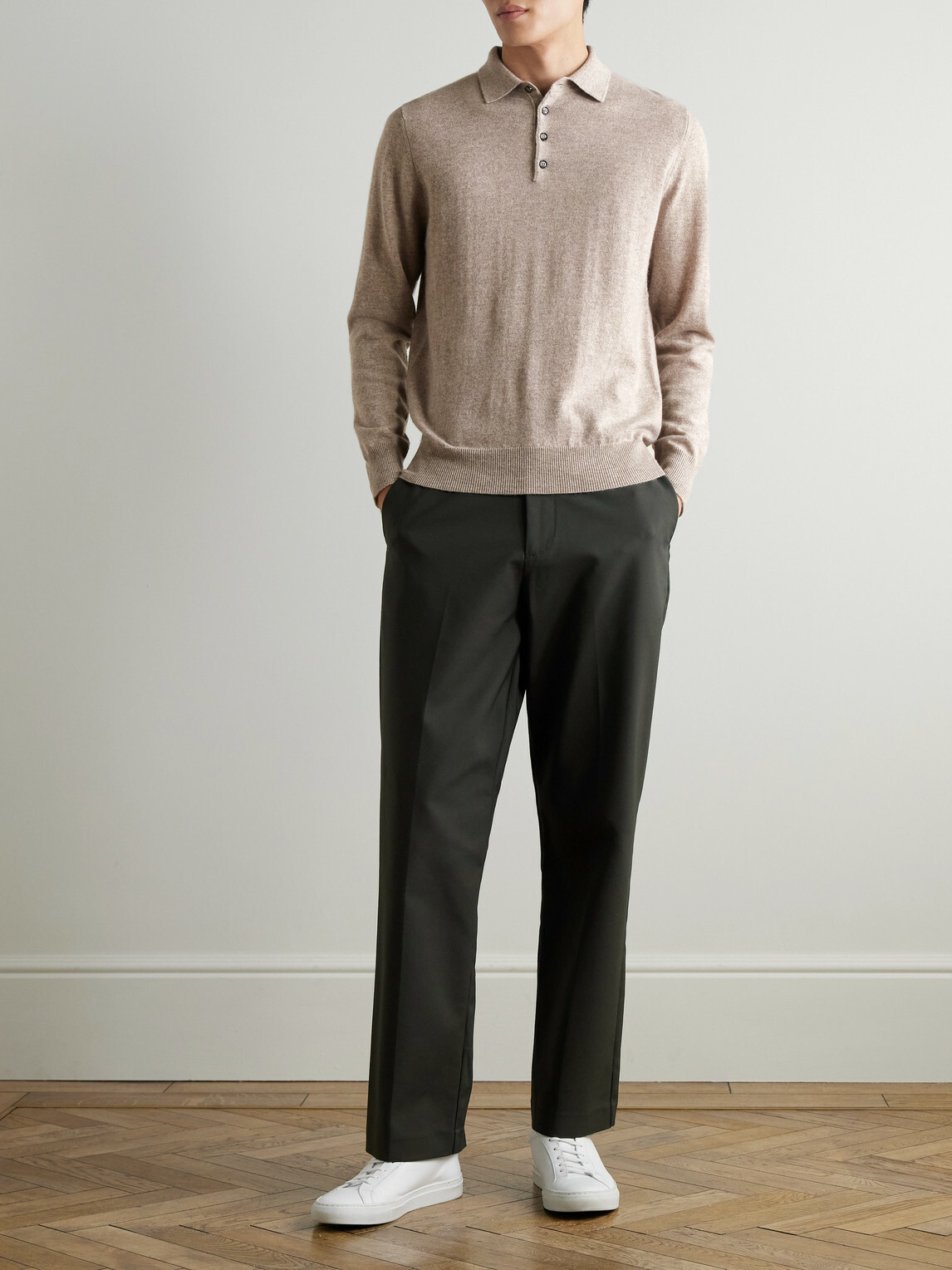 Allude - Cashmere Polo Shirt - Brown