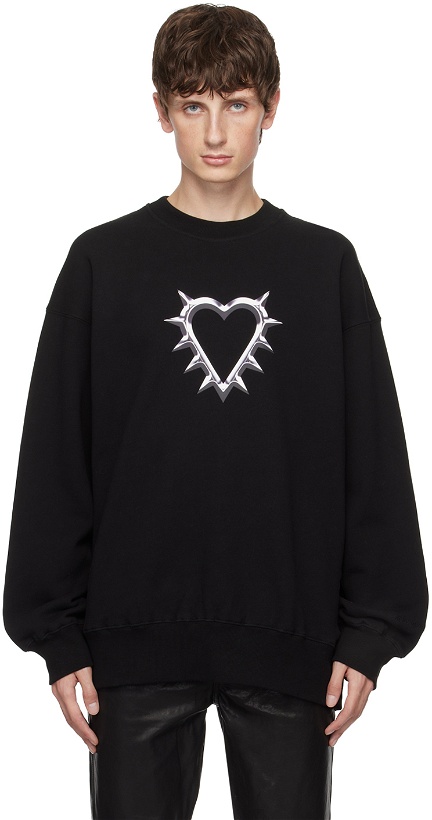 Photo: Stolen Girlfriends Club Black Chrome Heart Sweatshirt