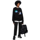 ADER error Black Wool Avity Crewneck Sweater