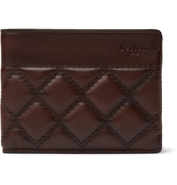Photo: Berluti - Quilted Leather Billfold Wallet - Men - Brown
