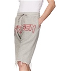 R13 Grey Logo Shorts