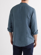 Massimo Alba - Grandad-Collar Linen-Gauze Shirt - Gray