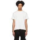 Phlemuns White Contrast Stitch T-Shirt