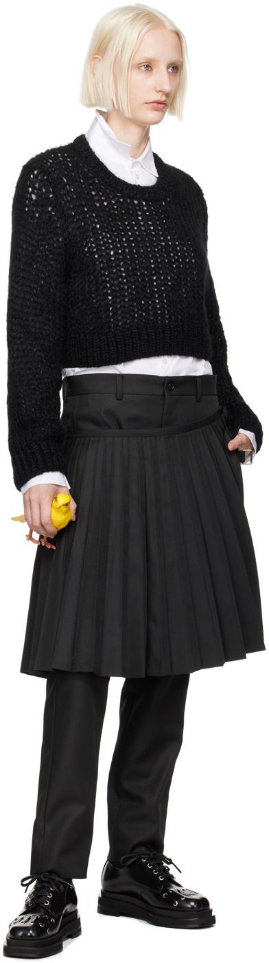 Comme des Garçons Homme Plus Black Open Knit Sweater