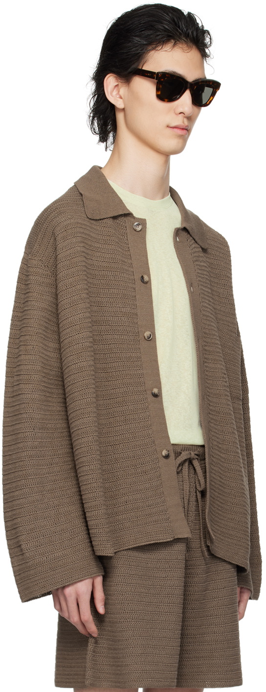 Nanushka Brown Nicolas Cardigan