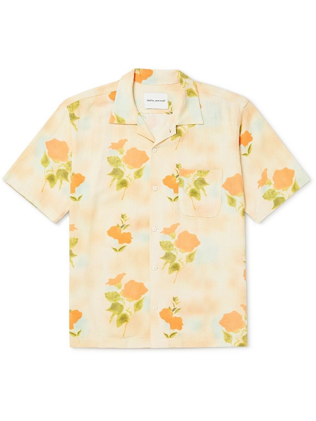 Photo: GENERAL ADMISSION - Camp-Collar Floral-Print Woven Shirt - Yellow
