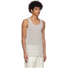 Martin Asbjorn Off-White and Gold Striped Ryan Tank Top