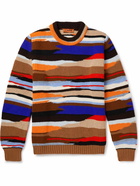 Missoni - Striped Intarsia Wool Sweater - Brown