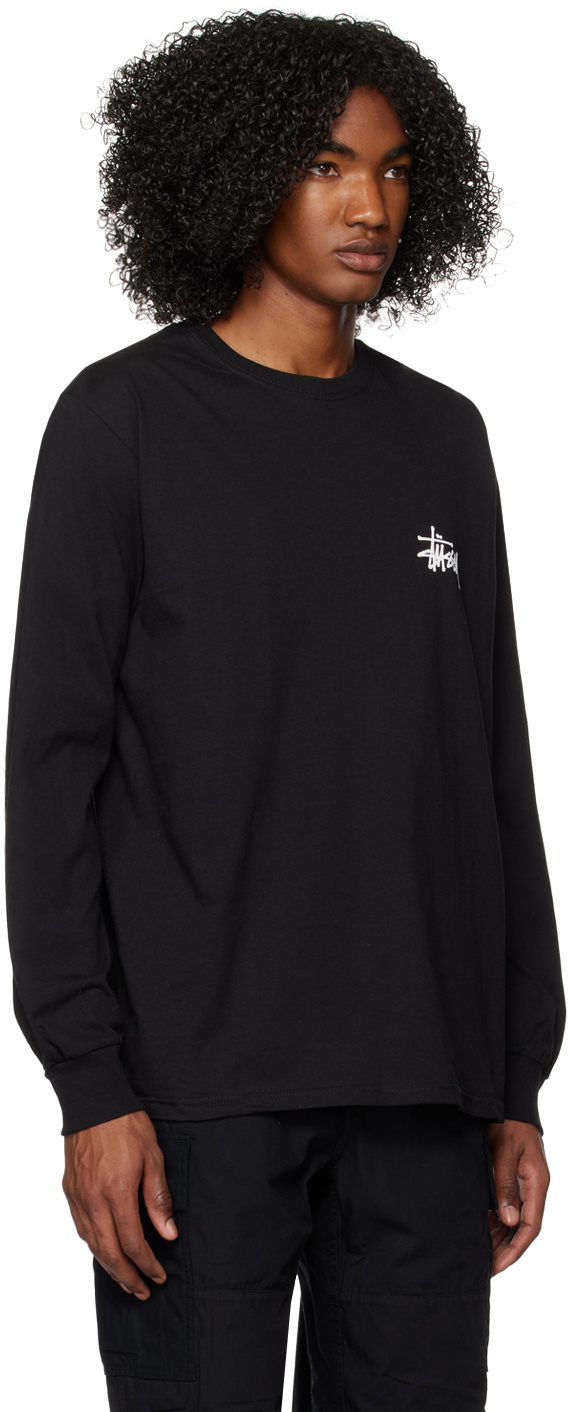 Stüssy Black Basic Long Sleeve T-Shirt Stussy