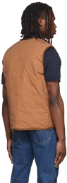 Paul Smith Brown Recycled Nylon Quilted Vest