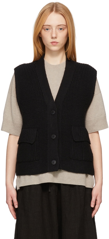 Photo: CORDERA Black Wool Waistcoat Vest