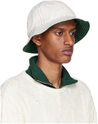 Palmes Reversible Off-White & Green Horne Bucket Hat
