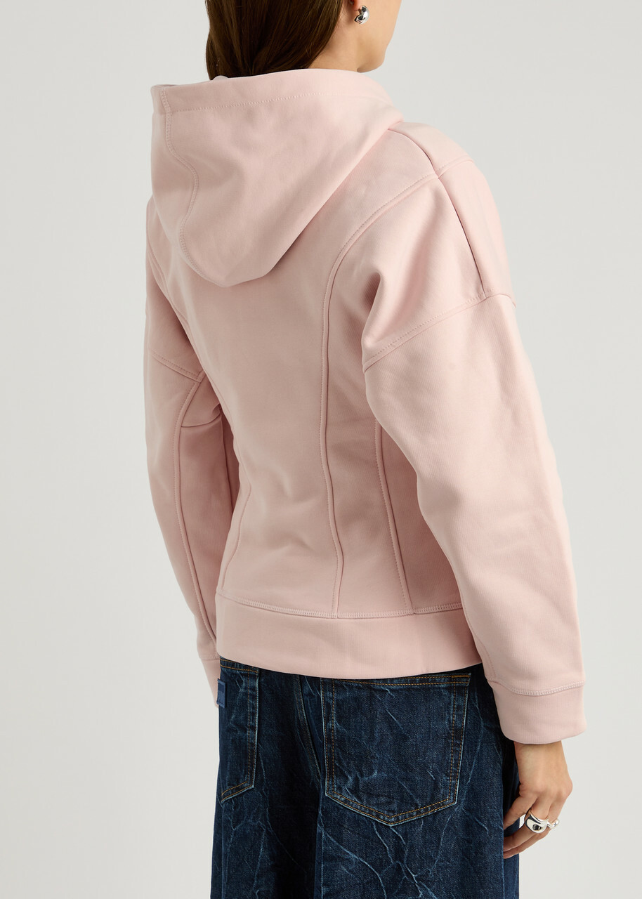 GANNI hooded pink denim jacket