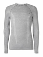Falke - Printed Virgin Wool-Blend Ski Base Layer - Gray