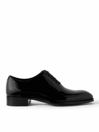 TOM FORD - Elkan Whole-Cut Patent-Leather Oxford Shoes - Black