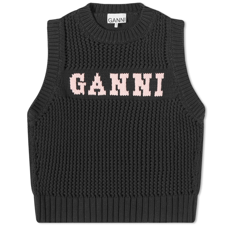 Photo: GANNI Women's Cotton Rope Vest in Black