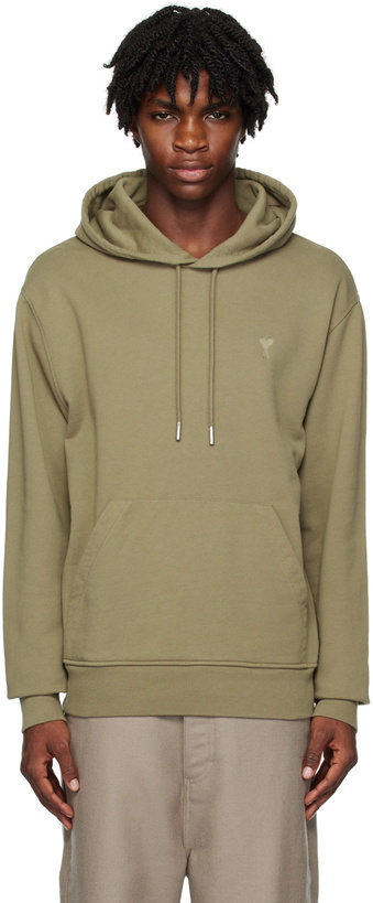 Photo: AMI Paris Khaki Ami de Cœur Hoodie