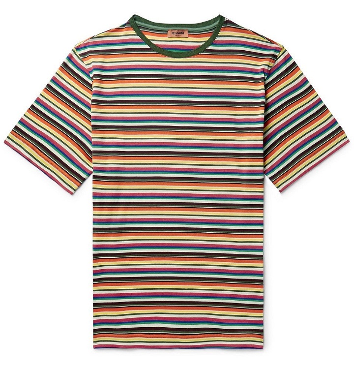 Photo: Missoni - Striped Cotton-Jersey T-Shirt - Multi