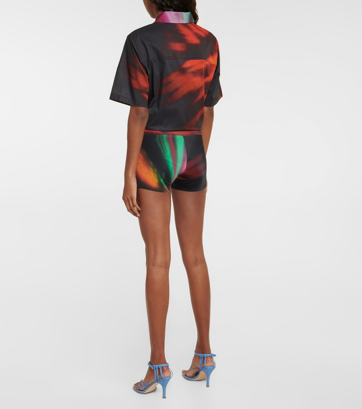 Louisa Ballou - Printed mid-rise shorts
