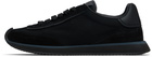 Dolce&Gabbana Black Mixed-Material 'DG' Cushion Sneakers