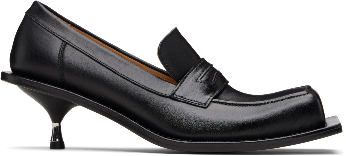 FIDAN NOVRUZOVA Black Barry Kitten Loafer Heels