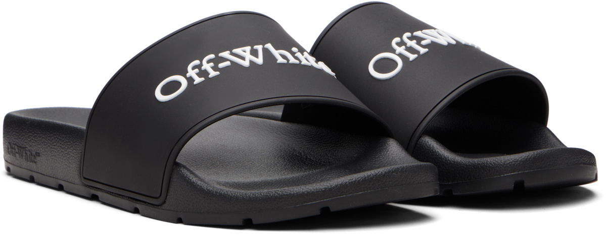 Off-White Black Bookish Slides