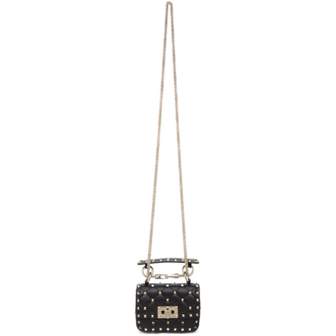 Valentino Black Valentino Garavani Micro Rockstud Spike Bag