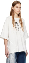 UNDERCOVER White Pleated T-Shirt