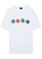 PS Paul Smith Floral-print Cotton T-shirt White