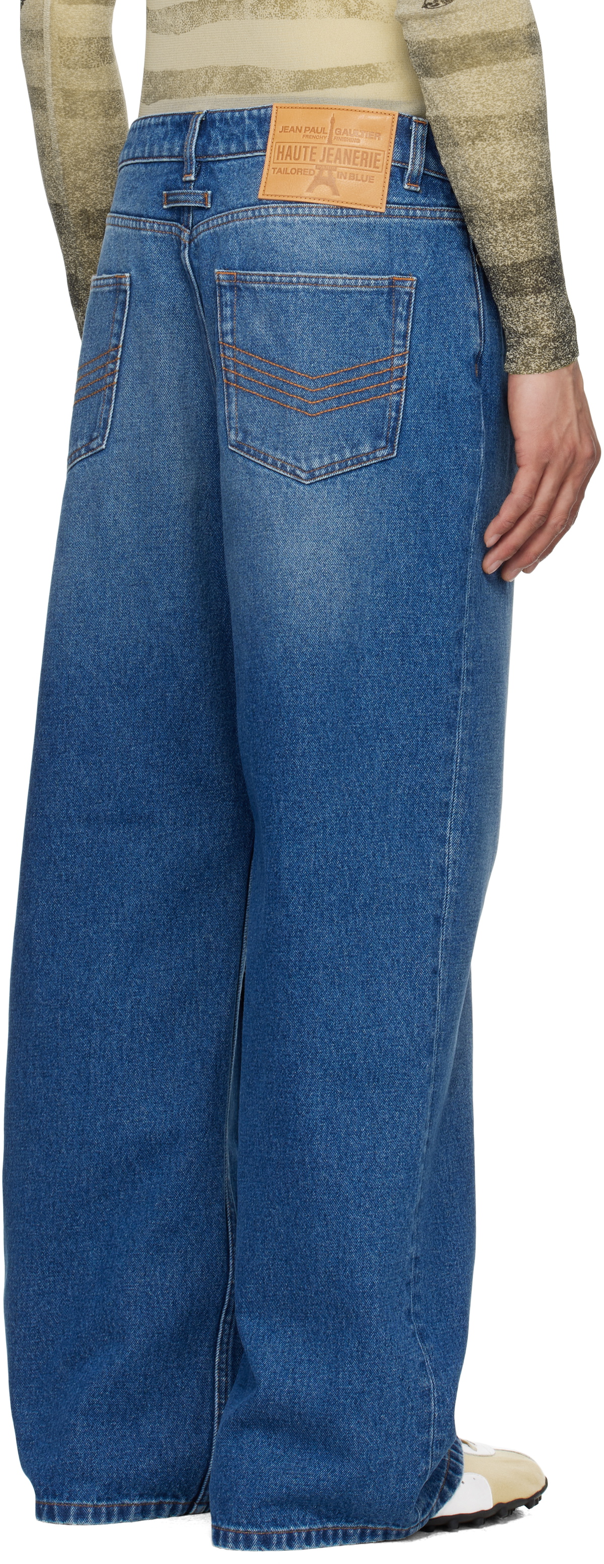 Jean Paul Gaultier Blue 'The Buttoned Denim' Jeans Jean Paul Jean Paul Gaultier Blue 'The Buttoned Denim' Jeans Jean Paul