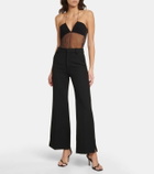 Nensi Dojaka Halterneck mesh top
