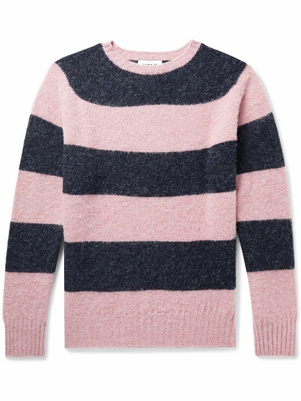 Photo: YMC - Striped Wool Sweater - Pink