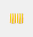 Aquazzura Casa Dolcevita Stripe set of 2 glass tumblers
