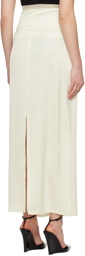 Olēnich Off-White Lace Maxi Skirt