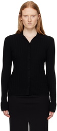 Filippa K Black Spread Collar Cardigan