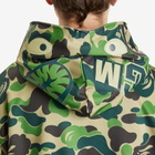 A Bathing Ape Men's Abc Camo Rayon Shark Full Zip Hoodie in Green