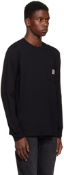 Carhartt Work In Progress Black Patch Long Sleeve T-Shirt