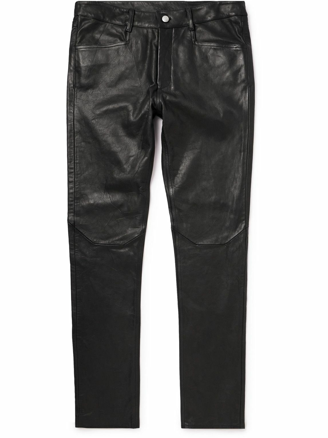 Rick Owens - Tyrone Skinny-Fit Leather Trousers - Black Rick Owens
