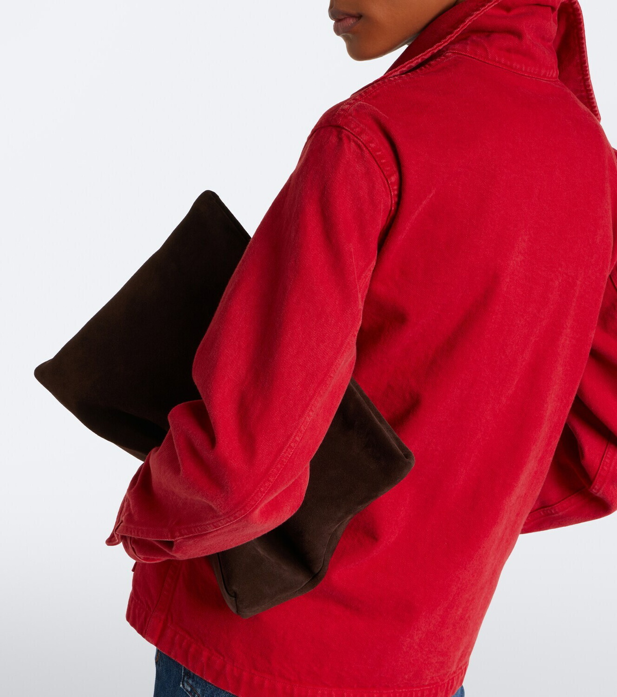 Nili Lotan Jerry suede clutch