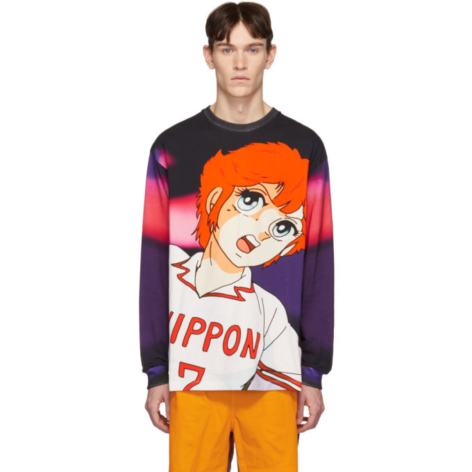 Photo: MSGM Multicolor Mila Print Long Sleeve T-Shirt