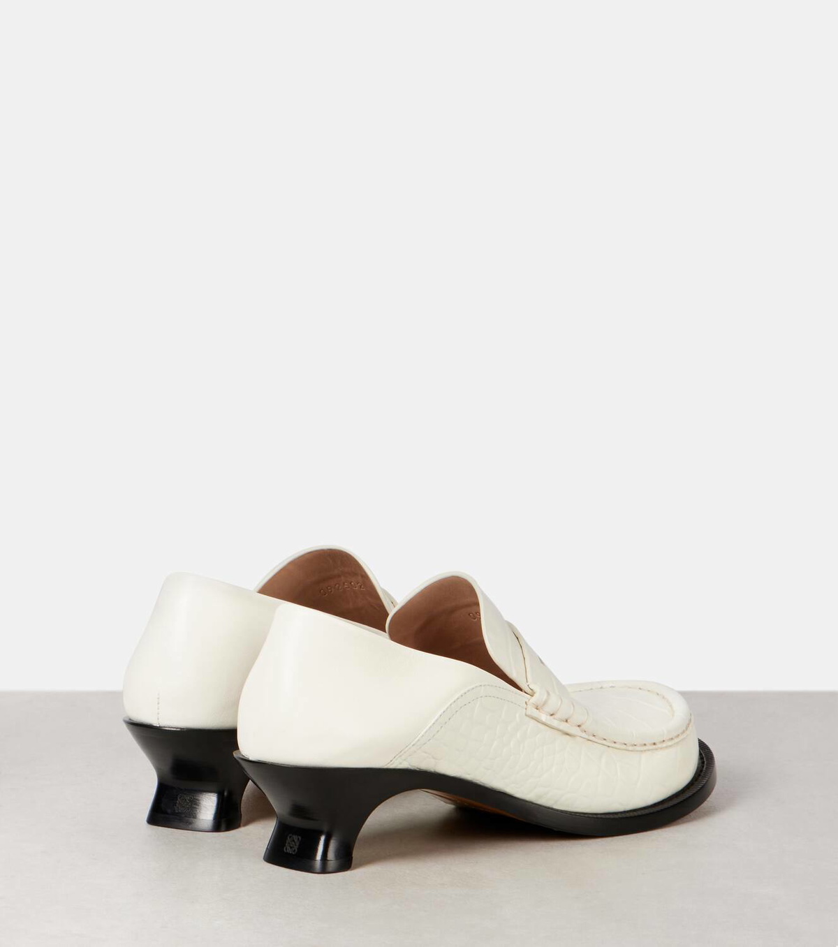 Loewe Campo 45 croc-effect leather loafer pumps