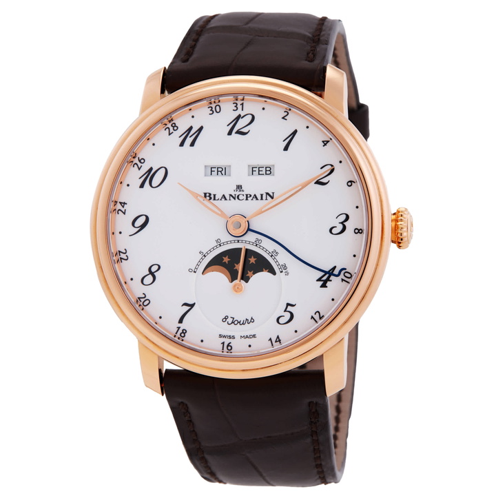 Photo: Blancpain Villeret Complete Calendar Automatic White Dial Mens Watch 6639A-3631-55B