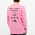 Moncler Men's Genius 2 1952 x Undefeated Long Sleeve Eagle Logo Print T-Shirt in Pink