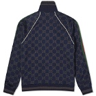 Gucci Men's GG Jersey Track Jacket in Navy