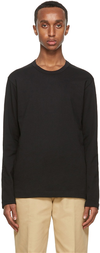 Photo: Comme des Garçons Shirt Black Back Logo Long Sleeve T-Shirt