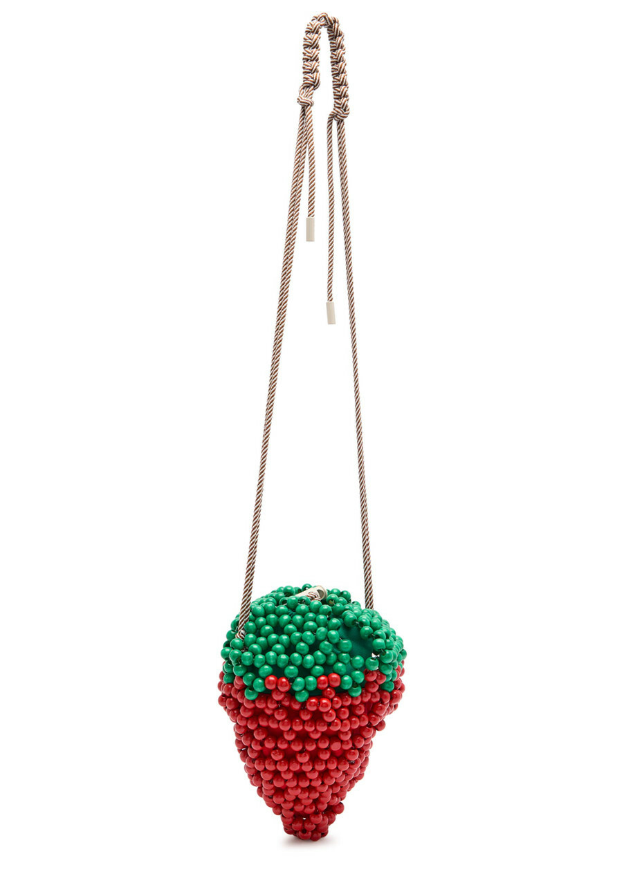 Alemais Strawberry Mini Bead Cross-body bag - Red - One Size